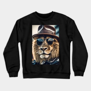 funny lion Crewneck Sweatshirt